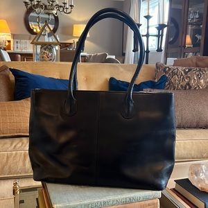 Classic leather JCrew tote